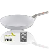 Berndes Veggie White Induction Bratpfanne 24 cm 079747 l Neuheit mit Antihaft-Keramik l Pfanne sehr hitzebeständig und robust l Induk