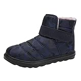 koperras Winterstiefel Damen, Warm Winter Stiefel Kurzschaft Schneestiefel Boots Frauen Wandern Trekkingschuhe Kunstpelz Futter Outdoor Stiefel S