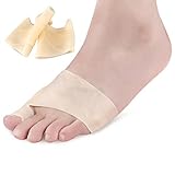 Große Zehenüberlappung Silikon Hallux Valgus Corrector Zehenabscheider Bunion Correctors Fuß Finger Splitter Zehenschutzorthese hammerzehen korrektoren,Beig