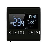ZNBJJWCP Clever LCD Touchscreen-Thermostat for Zu Hause Programmierbare Elektrische Fußbodenheizung Wasserheizung Thermoregulator (Color : Black)
