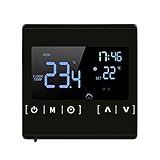 ZNBJJWCP Clever LCD Touchscreen-Thermostat for Zu Hause Programmierbare Elektrische Fußbodenheizung Wasserheizung Thermoregulator (Color : Black)