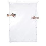 AWSAD PVC wasserdichte Klare Plane, Klarer Markisendach, Regensichere Staubdichte Plane, für Pflanzengartenterrasse, 12 Größen (Color : Clear, Size : 1.1x1.1m)