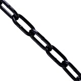 5 Meter Schwarz lackierte Kette 6,0 mm Rundstahlkette Ø 6mm Stahlkette geschweißt - Stahl -Schwarz beschichtet - Ø 6