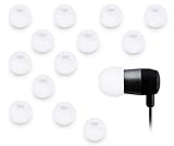 Xcessor Hochwertige Ersatz-Silikon-Ohrstöpsel für In-Ear-Kopfhörer, 7 Paar (14 Stück) Kompatibel mit den meisten In-Ear-Kopfhörer, Weiß, M