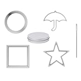 Cabilock Ausstechformen Edelstahl Weihnachten Tintenfischspiel Süßigkeitenform 6 Stücke Keksausstecher Ausstecher Weihnachten Keksschneider mit Nadel für Gemüse Obst Torten DIY B