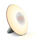 Philips HF3506/30 Wake-up Light LED, Aufwachen mit Licht, 2 natürlichen Wecktöne,