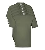 Fruit of the Loom Herren Valueweight 5 Pack T-Shirt, Grün (Classic Olive 59), XX-Large (Herstellergröße: 2 X-L) (5er Pack)