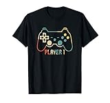 Herren Vater Sohn Shirt Partnerlook Gamer Player 1 T-S