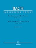 Drei Sonaten und drei Partiten für Violine solo BWV 1001-1006 (Urtext der NBArev). Spielpartitur, Urtextausgabe, Sammelband. BÄRENREITER URTEXT
