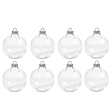 YSSH Plastik-Kugeln Weihnachten Acrylkugeln Transparente Kugel Kunststoff Befüllen Kugel Ornament für Weihnachtsbaum/Home Decoration/Hochzeit/Geburtstag/Party/Geschenkbox Transparente A (White)