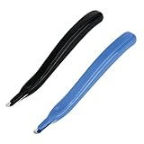 2 Stücke Magnetische Heftklammerentferner, Professioneller Magnetischer Heftklammerentferner, Heftklammerentferner, Klammerentferner Staple, Geeignet für Schule, Büro Und Zuhause (Schwarz, Blau)