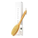 NATURA Botanica BODY Geschenkset Körperbürste - mit Langem Stiel Trockenbürste Massage Rücken für Ganzkörperpeeling Massagebürste gegen Cellulite Set Öl Für E