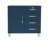 Tenzo 5235-023 Malibu Designer Kommode / Sideboard Holz, petrol, 41 x 98 x 92