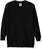 Fruit of the Loom Jungen Regular Fit Sweatshirt, Schwarz (Schwarz 36), Gr. 152 CM (Herstellergröße: 12/13 Jahre )