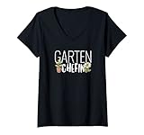 Damen Gärtner Outfit mit dem Spruch Garten Chefin T-Shirt mit V