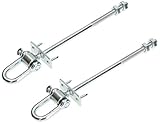 KOTARBAU® 2er Set Schaukelhaken M10 x 190 mm mit Schäkel und Bolzen für Schaukelbalken Sicherheitshaken Schaukel Befestigung Bolzen Haken Gewinde Verzink
