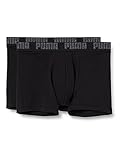 PUMA Herren Bodywear Basic 2p Boxer Shorts, Schwarz, L EU