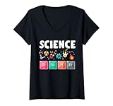 Damen Wissenschaft Lehrer Labor Chemie T-Shirt mit V