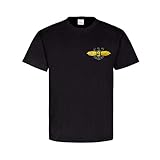 Grenzschutzgruppe 9 Soldaten Spezialeinheit Abzeichen GSG 9 Wappen Abzeichen Emblem - T Shirt #4142, Größe:XL, Farbe:Schw