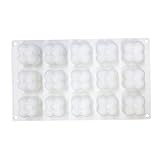 NC 15 in 1 Silikon Kerzenform, Mini Blasenkugelform, Kerzen, Schokoladenhandwerk, Wachs, Gips, Fondantform, Kerzendek