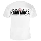 Dynamix Athletics T-Shirt Krav MAGA Combat Weiß - Kampfsport Israel Combat Shirt für Herren (L)