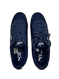 PUMA Court Legend Low Top Leder Blau Grau Turnschuhe Schuhe Walk Work College UK 9 EU 43