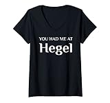 Damen Hegel Philosophie Lehrer Philosoph T-Shirt mit V