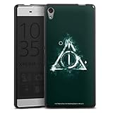 DeinDesign Silikon Hülle kompatibel mit Sony Xperia XA Ultra Case schwarz Handyhülle Harry Potter Heiligtümer des Todes Offizielles Lizenzproduk