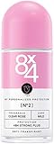 8X4 Deo Roll-On N°2 Clear Rose (50 ml), Damen Deodorant mit frisch-floralem Duft, 48h zuverlässiger Anti-Transpirant-Schutz für alle Hauttyp