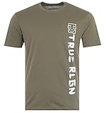 True Religion Herren Tyson Short Sleeve Crew Neck Tee T-Shirt, Kalamata Grün, M