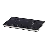 WMF Kult X Doppel- Induktionskochfeld, bis zu 28 cm, 2 Kochzonen, 8 Leistungsstufen, Topferkennung,Touch-Display, Glaskeramik, Timer-Funktion, 3500 W