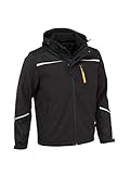 Worktough Herren Jacket Softshell-Jacke, Schwarz, M