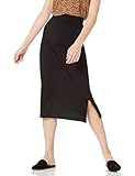 Amazon Essentials Pull On Knit Midi Skirt Rock, Schwarz, XS