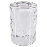 WERFACTORY Lampenschirm, Glas, Zylinder, Wasserriffel-Finish, 4 x 14 cm (1–5/8 Zoll) für Wandlampe, Hängelampe, Deckenventilator, Nachttisch, Stehleuchte, Lampenschirm, G