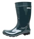 Bockstiegel Gummistiefel in Übergrößen Hellgrün/Dunkelblau Luisa große Damenschuhe, Dunkelgrün, 39 EU