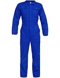 BWOLF ANAX Arbeitsoverall Herren Overall Herren Arbeitskleidung 100% Baumwolle Arbeitsoveralls mit 5 Taschen (Königsblau, XL)
