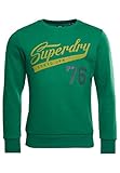 Superdry Collegiate Sweatshirt mit Rundhalsausschnitt, Verzinktes Grün, S