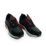 Elegante Sportschuhe für Kinder, Kinderschuhe für Mädchen und Jungen, Freizeitschuhe für Kinder, rutschfeste Turnschläppchen, Schnürschuhe, atmungsaktive Kinderschuhe (Schwarz - Rot, numeric_31)