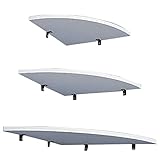 Domsburg 3 Stück Eckregal, Eckwandregal, Aufhänger Wandregal frei schwebend, wandmontiertes multifunktionales Hängeregal, geeignet für Küche, Schlafzimmer, Wohnzimmer, Arbeitszimmer, Bü