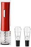 Elektrischer Weinöffner Automatischer Elektrischer Weinflaschen-Korkenzieher Öffner mit Folienschneider für Weinliebhaber 4-in-1 Geschenkset (Größe: Stil 2)Stil 1