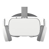 WM-MSMY VR Brille- Gaming Brille, VR Headset Mit Integrierten Kopfhörern Mit Weicher & Komfortabler VR Brille Glasses Für 4,7-6,5 Android Smartphones - Ideal Für Virtual Reality 360 Videos,Weiß