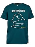Gipfelglück Felix Herren T-Shirt aus nachhaltiger Bio-Baumwolle | Mit trendigem und modernen Berg Print | Männer Tshirt Petrol in der Größe 3XL