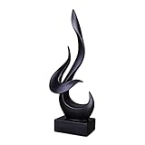 Moderne Deko Skulptur Kunst Schwarze Flamme Deko Statue, Wohnzimmer Schlafzimmer Dekoration Skulpturen Und Fig