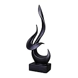 Moderne Deko Skulptur Kunst Schwarze Flamme Deko Statue, Wohnzimmer Schlafzimmer Dekoration Skulpturen Und Fig