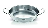 Fissler pure-profi collection / Edelstahl-Servierpfanne (Ø 28 cm) Bratpfanne deckellos, hoher Rand, unbeschichtet - Induk