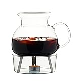 Wrenbury Glühwein-Wärmer 1,5 l, ideal für Glühwein und Glühwein | hitzebeständiger Krug aus Borosilikatglas | einfach zu gießen mit S