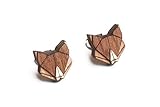 BeWooden Ohrstecker aus Holz | Verschiedene Tiere | außergewöhnliche Geschenke für Naturfreunde & Holzliebhaber , Ohrringe Damen (Fox Earrings)