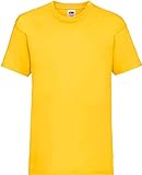 Shirtinstyle Kinder-Shirt Basic Uni Fruit of The Loom, Farbe Gelb, Größe 152