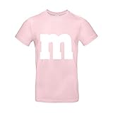 Shirt-Panda Herren T-Shirt M&M Karneval Gruppen Kostüm Fasching Verkleidung Party Darts Unisex Kinder Rosa M