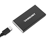 VANSUNY Externe SSD, 250 GB, USB 3.1, 550 MB/s, High-Speed-Lese-Schreibgeschwindigkeit, tragbare SSD-Festplatte, USB C, mobiles Solid State Drive (250 G, schwarz)